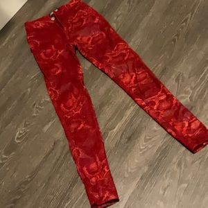 Snake Skin Textured Pants